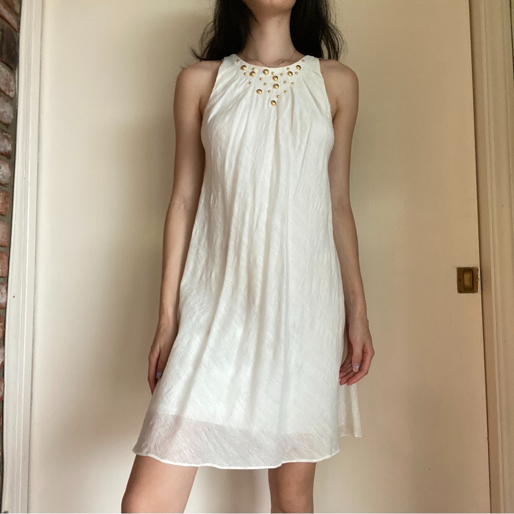 classy white dress